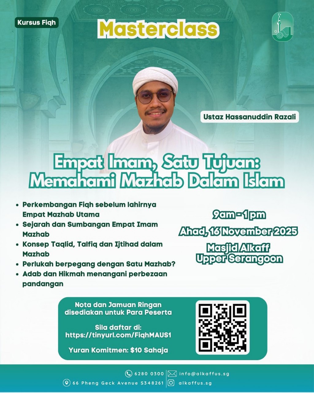 Masterclass - Kursus Fiqh: Empat Imam, Satu Tujuan - Memahami Mazhab Dalam Islam