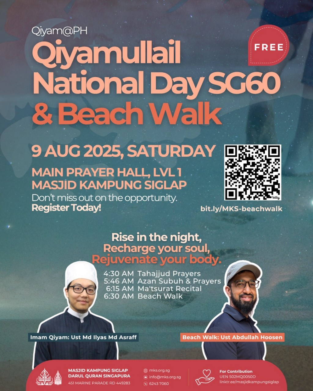 Qiyamullail National Day SG60 & Beach Walk