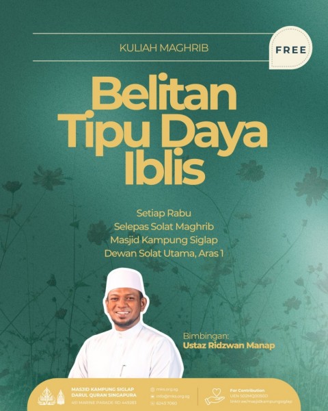 Kuliah Maghrib: Belitan Tipu Daya Iblis