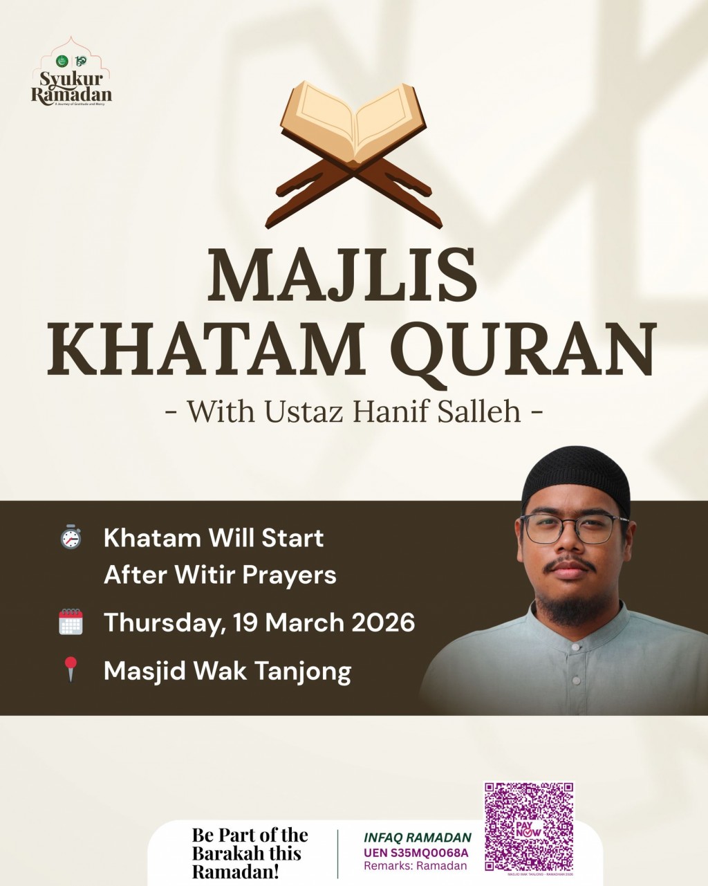 Majlis Khatam Quran with Ustaz Hanif Salleh
