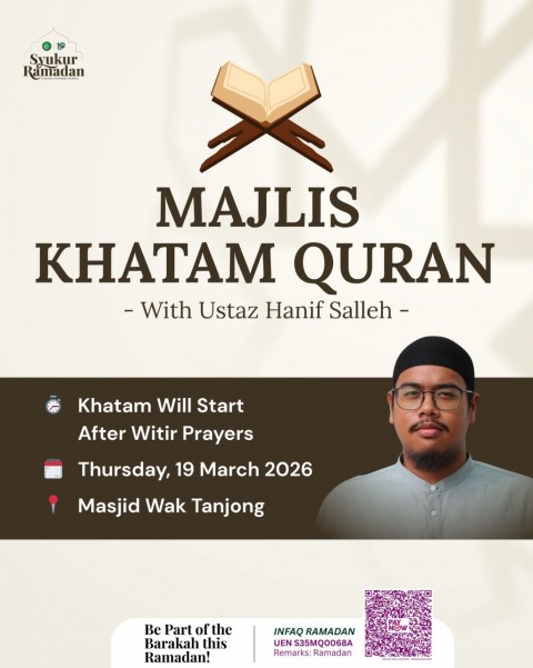 Majlis Khatam Quran with Ustaz Hanif Salleh