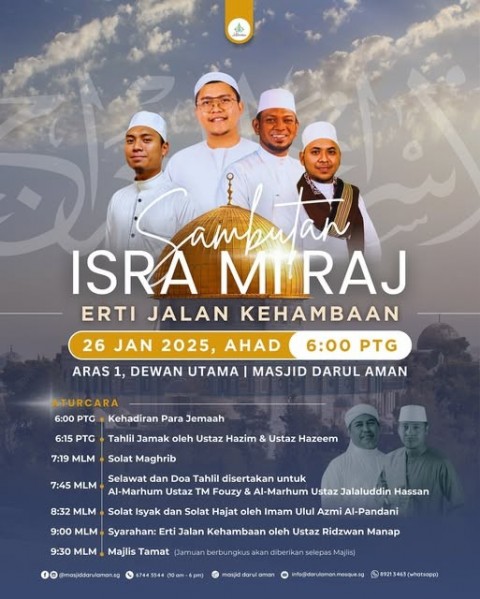 Sambutan Isra’ Mi’raj: Erti Jalan Kehambaan