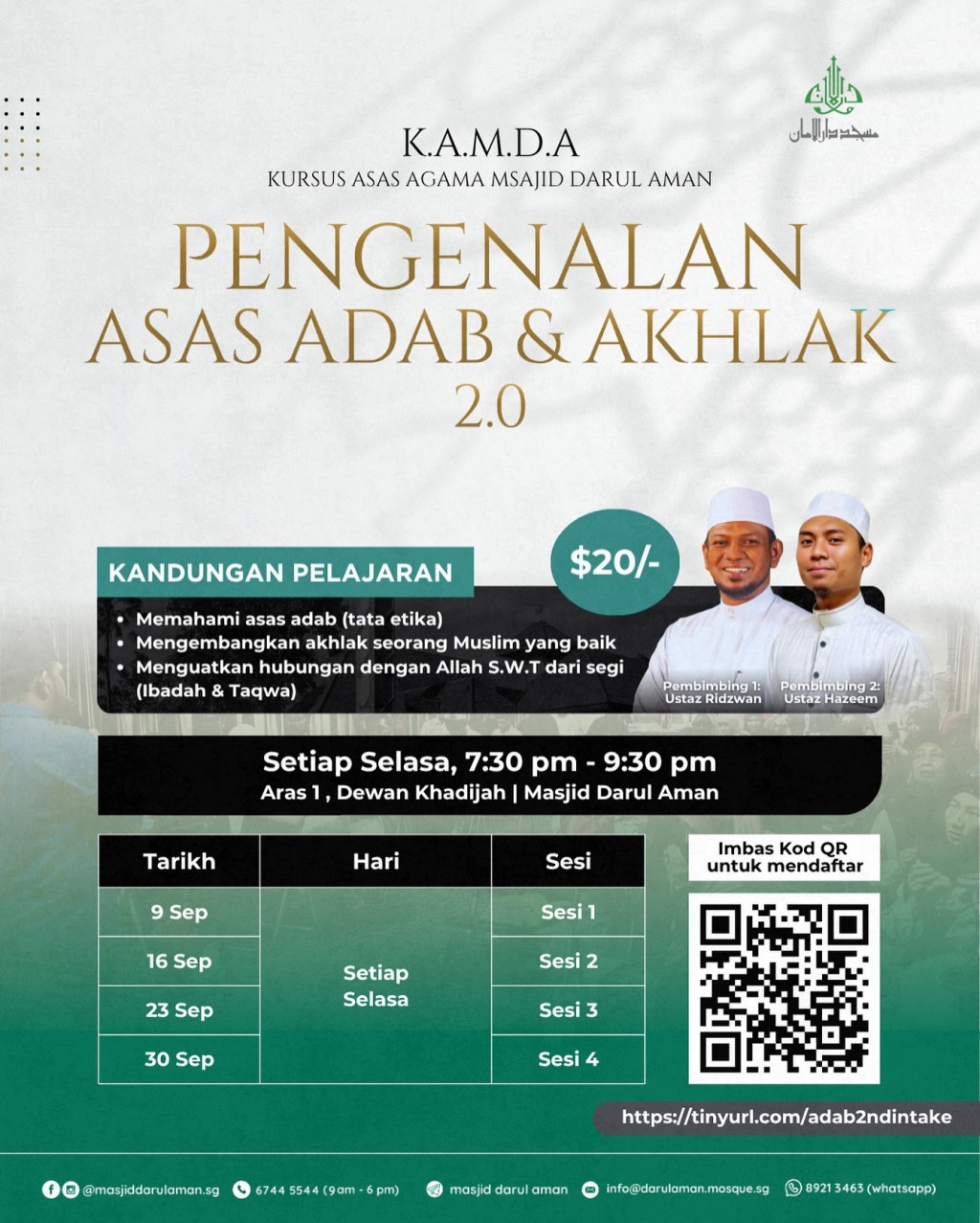 Kursus Asas Agama: Pengenalan Asas Adab & Akhlak 2.0