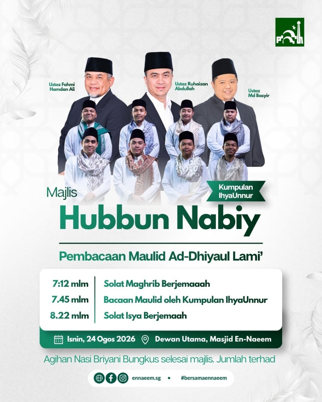 Majlis Hubbun Nabiy | Pembacaan Maulid Ad-Dhiyaul Lami'