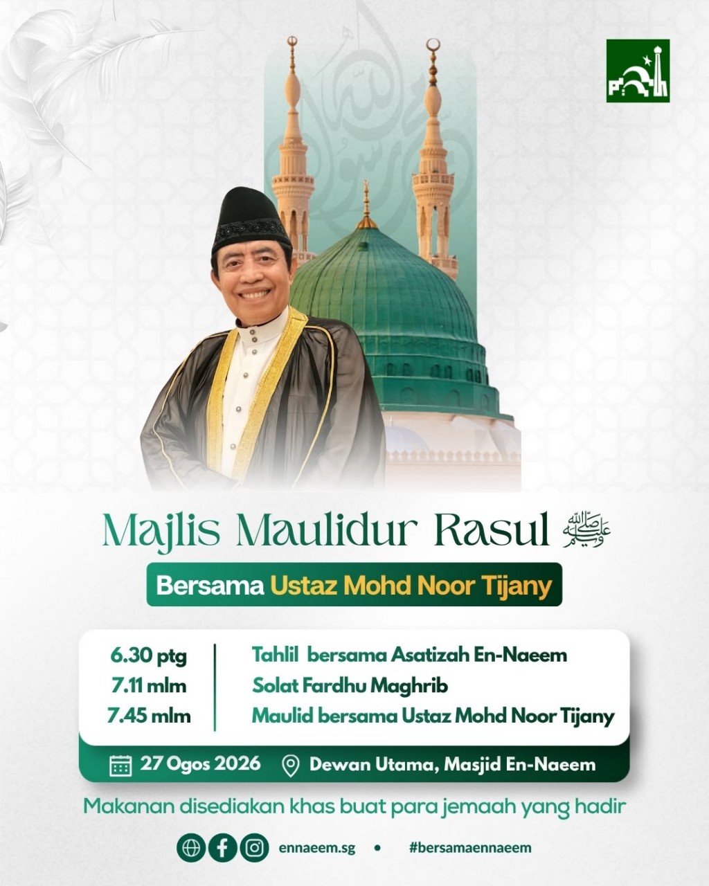 Majlis Maulidur Rasul SAW bersama Ustaz Mohd Noor Tijany