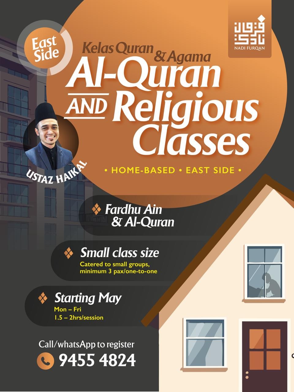 QUR’AN & RELIGIOUS CLASSES (HOME-BASED – EAST SIDE)