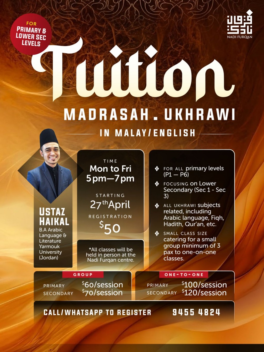 TUITION MADRASAH UKHRAWI (IN MALAY/ENGLISH)