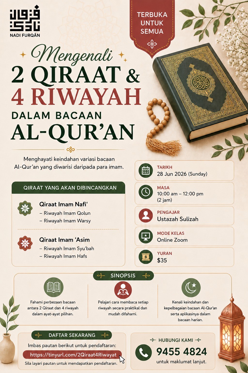Mengenali 2 Qira'at & 4 Riwayah dalam Bacaan Al-Qur’an