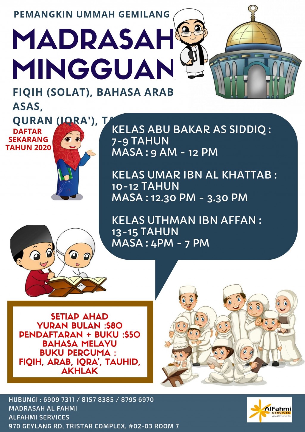 MADRASAH MINGGUAN MADRASAH ALFAHMI 2020 (HARI MINGGU) - 3 SESI