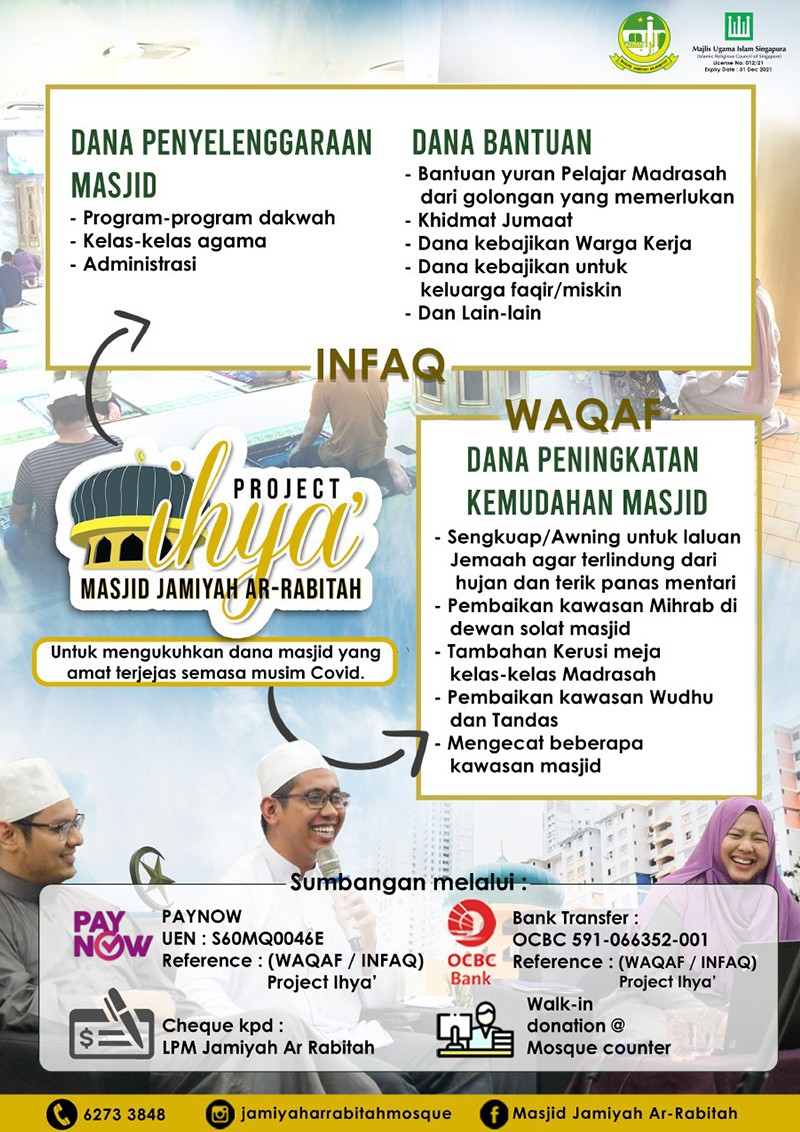 Project Ihya Waqaf Masjid Jamiyah Ar Rabitah