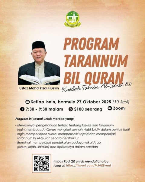 Program Tarannum Bil Quran: Kaedah Tahsin Al-Sowt 8.0