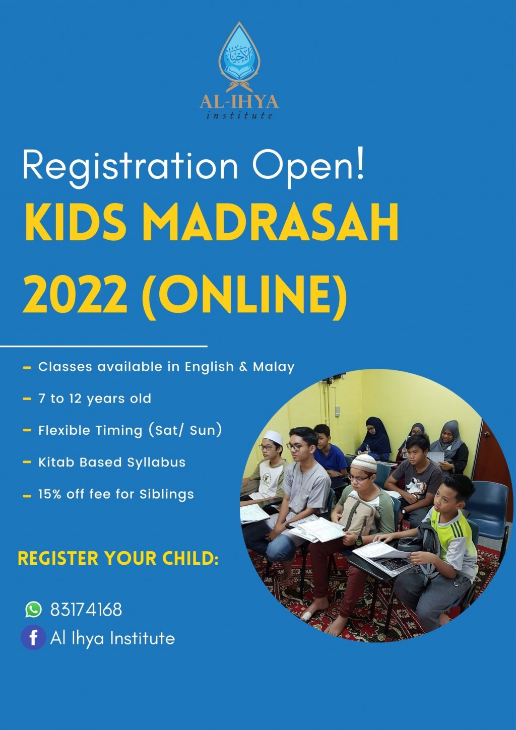 Online Kids Madrasah 2022 (Malay & English Available)