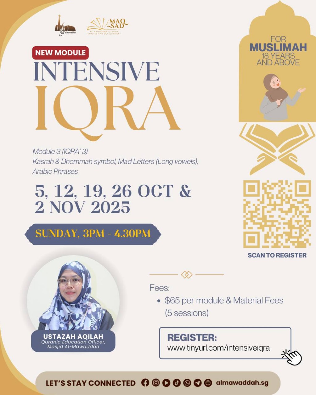 MAQSAD: Intensive Iqra' For Muslimah - Module 3