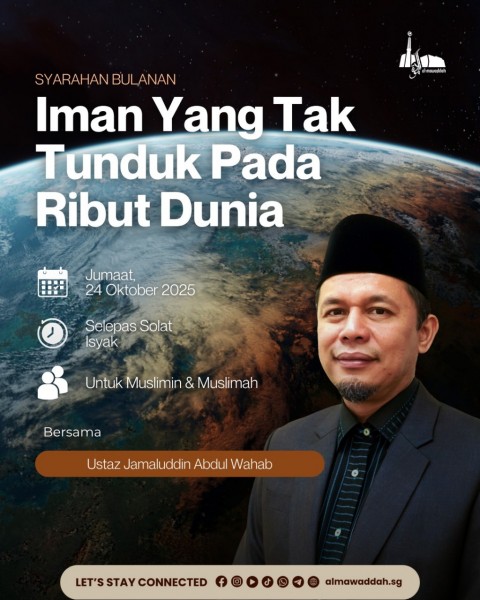 Syarahan Bulanan: Iman Yang Tak Tunduk Pada Ribut Dunia