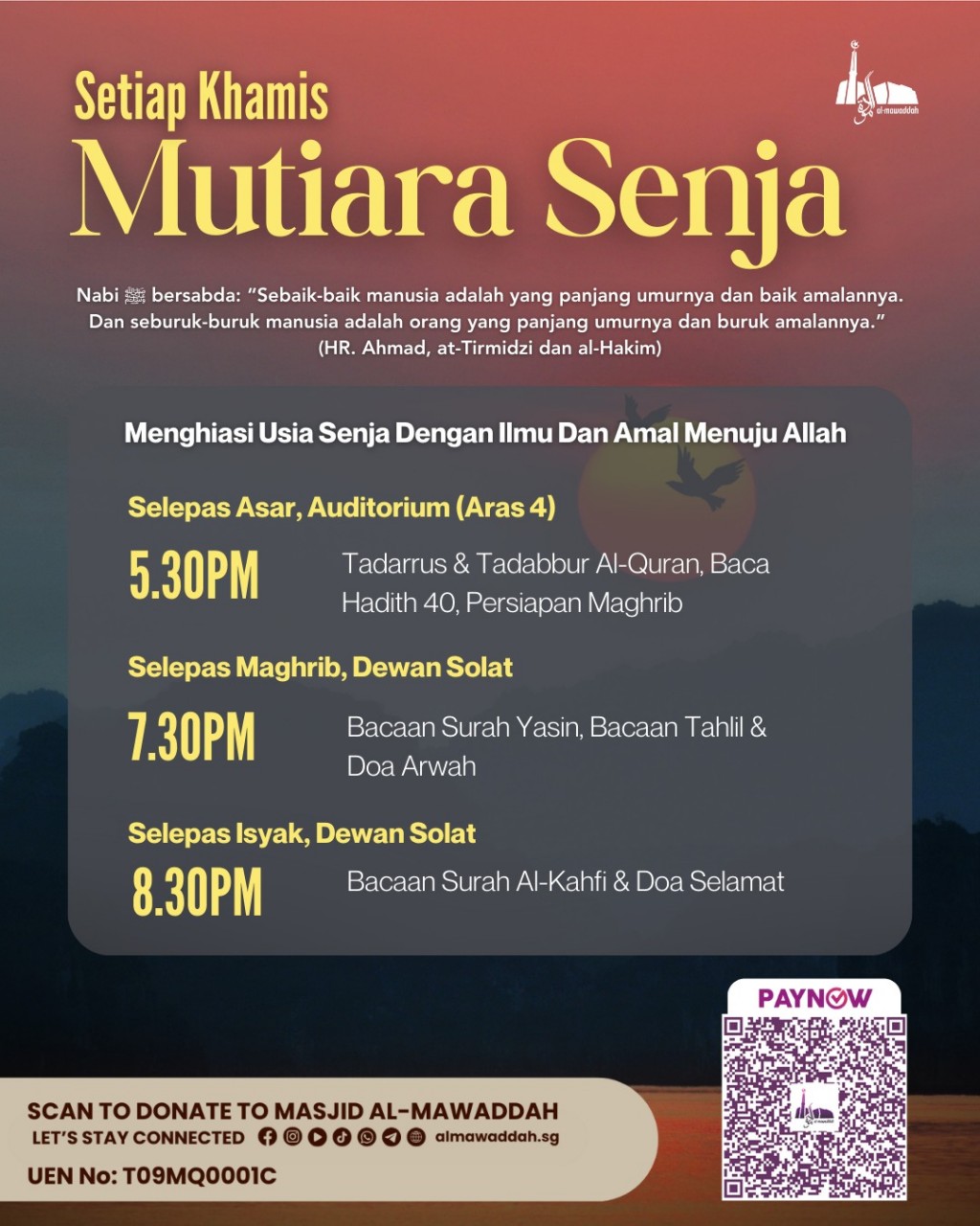 Mutiara Senja: Menghiasi Usia Senja Dengan Ilmu Dan Amal Menuju Allah