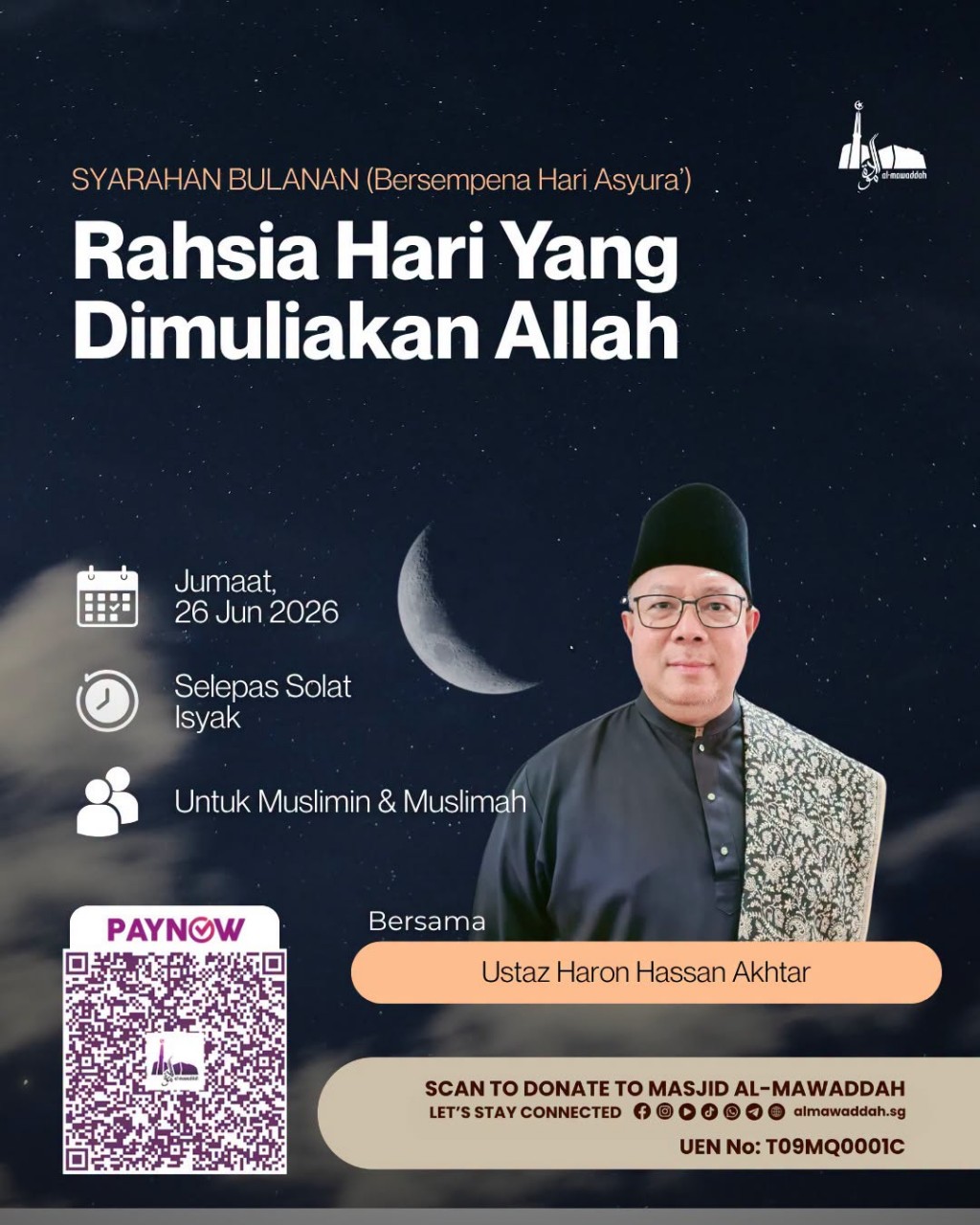 Syarahan Bulanan: Rahsia Hari Yang Dimuliakan Allah | Bersampena Hari Asyura'