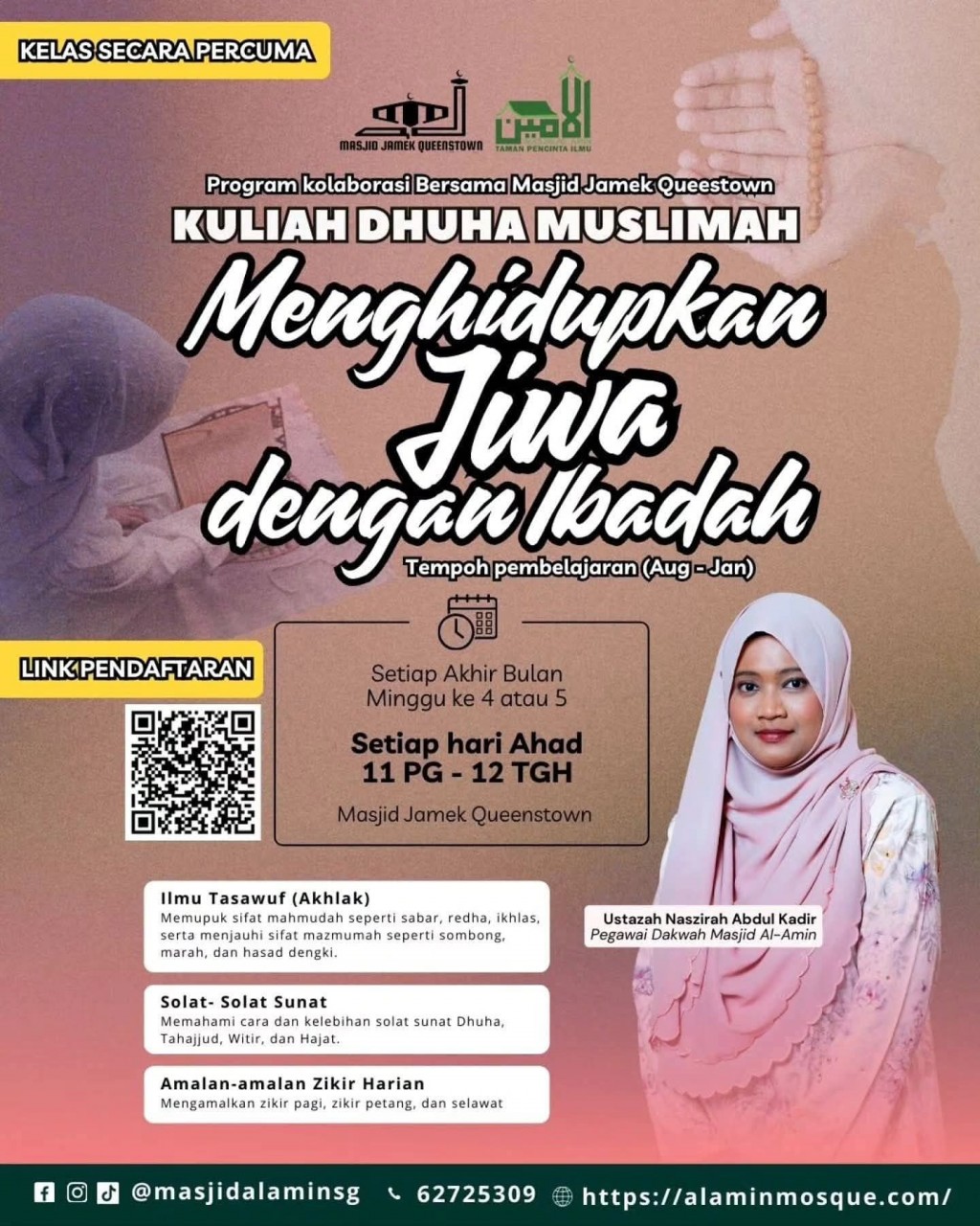 Kuliah Dhuha Muslimah: Menghidupkan Jiwa dengan Ibadah