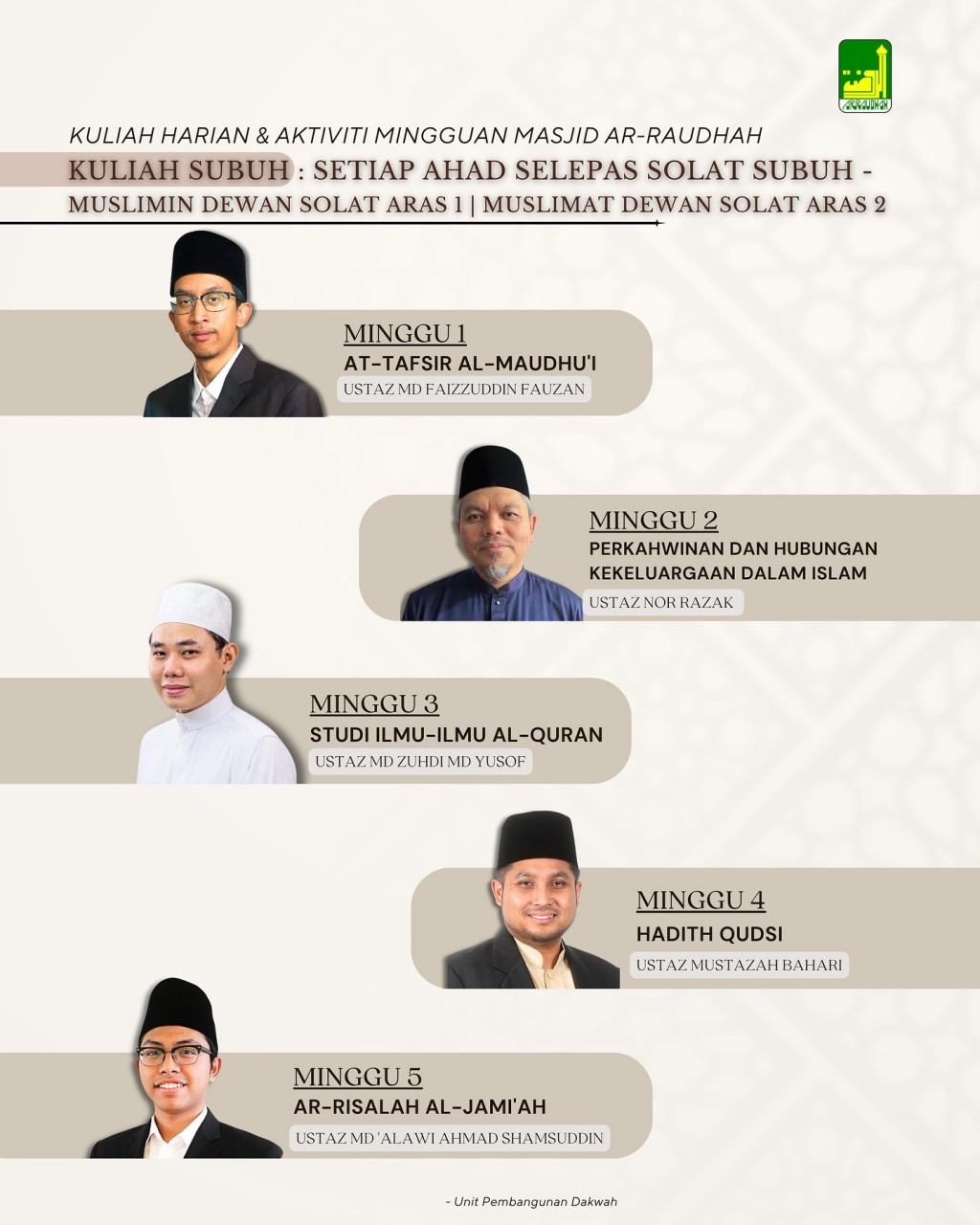 KULIAH SUBUH - AHAD