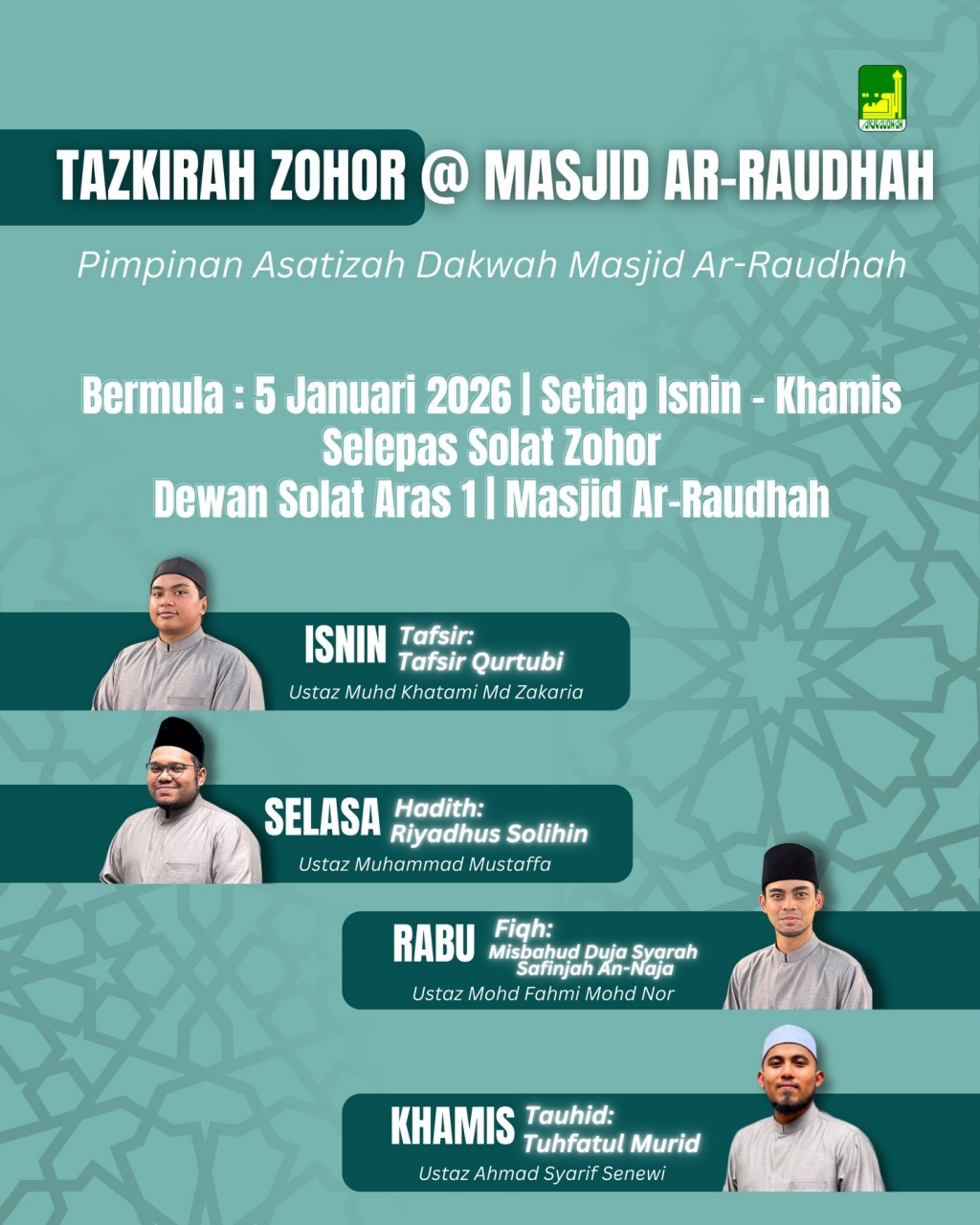Tazkirah Zohor: Tafsir, Hadith, Fiqh & Tauhid