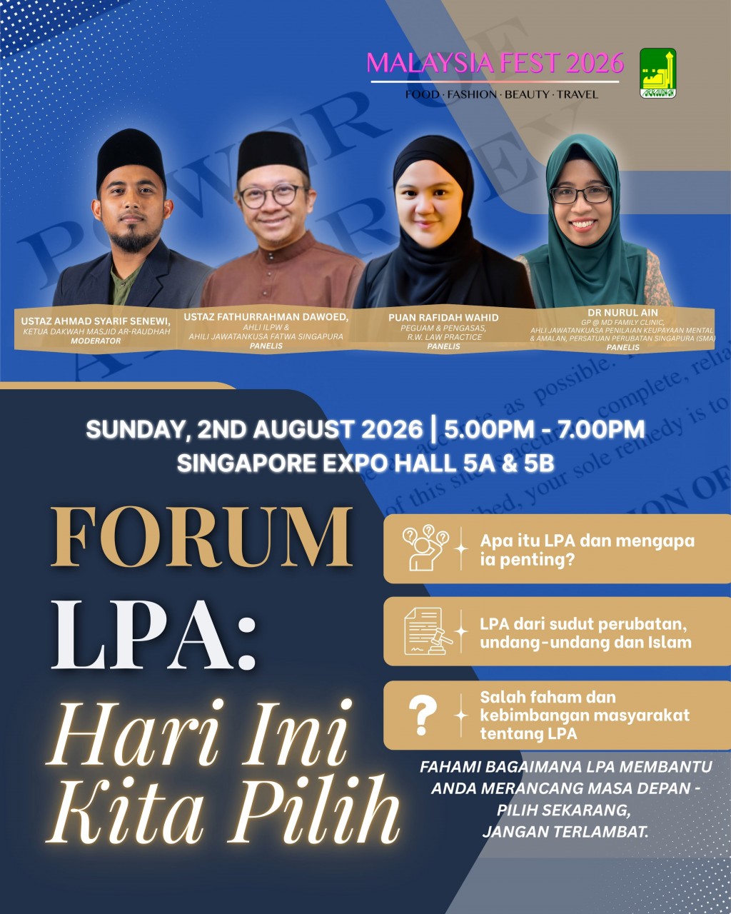 Forum LPA: Hari Ini Kita Pilih | Malaysia Fest 2026