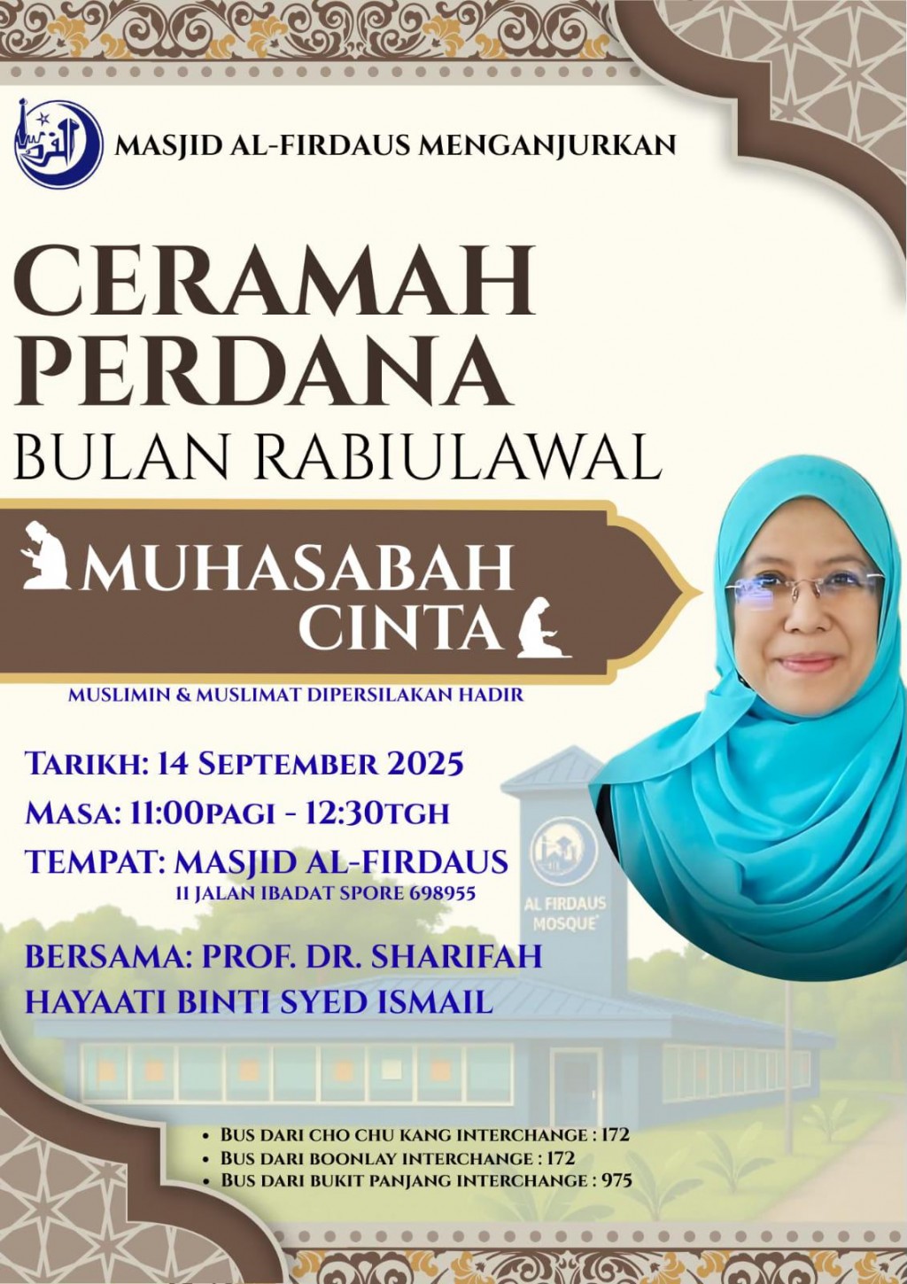 Ceramah Perdana - Bulan Rabiulawal: Muhasabah Cinta