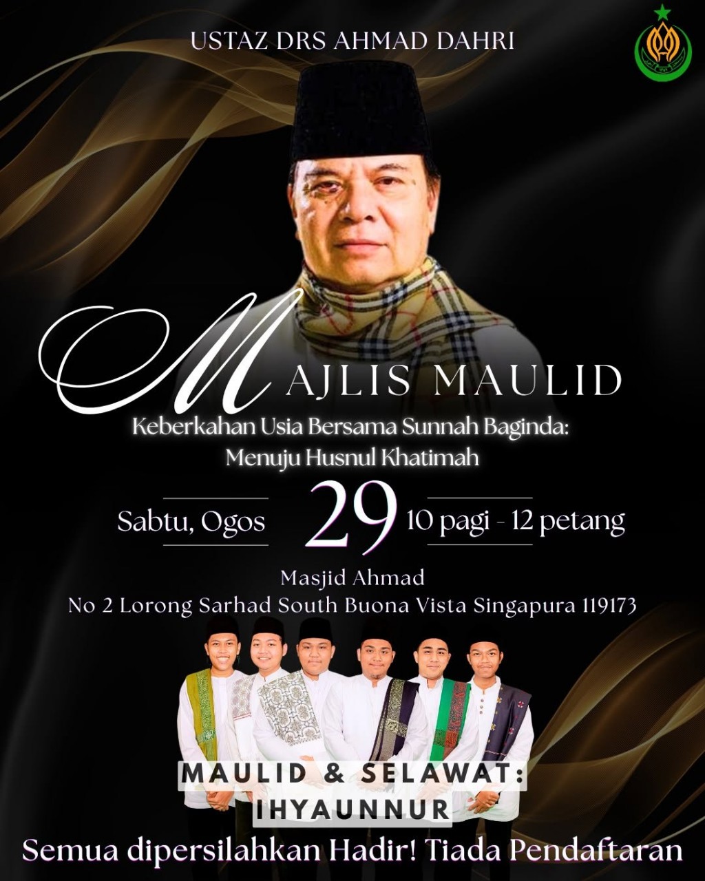 Majlis Maulid | Keberkahan Usia Bersama Sunnah Baginda: Menuju Husnul Khatimah