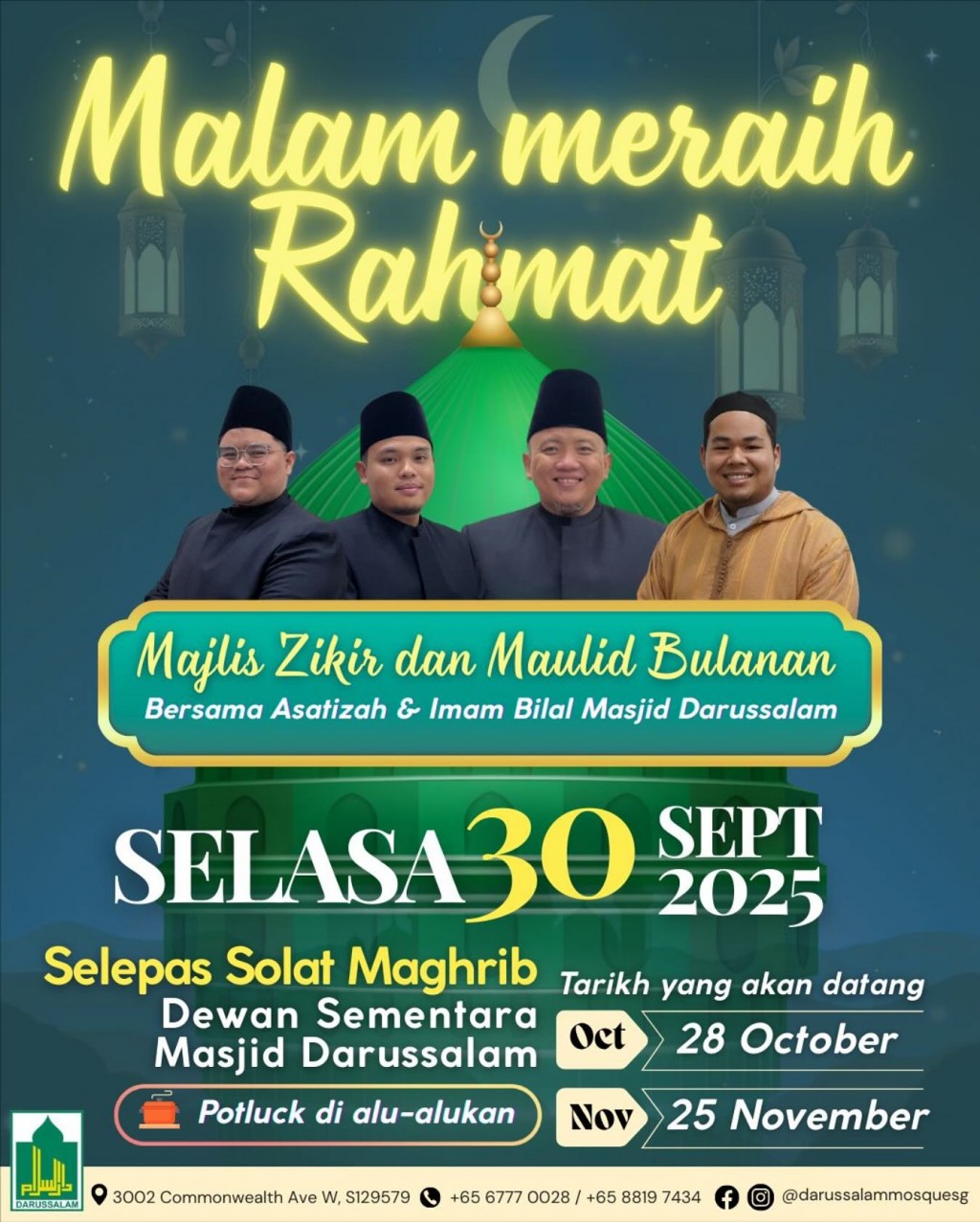 Malam Meraih Rahmat - Majlis Zikir dan Maulid Bulanan