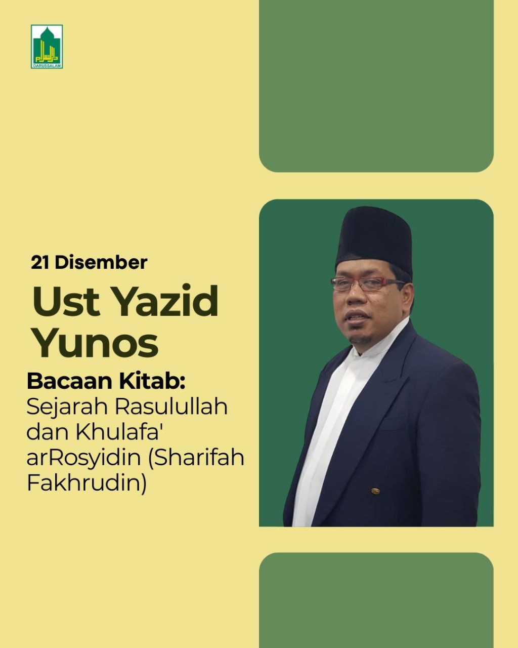 Kuliah Subuh - Bacaan Kitab: Sejarah Rasulullah dan Khulafa' arRosyidin [Sharifah Fakhrudin]