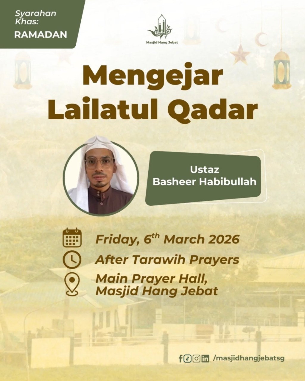 Syarahan Khas Ramadan: Mengejar Lailatul Qadar