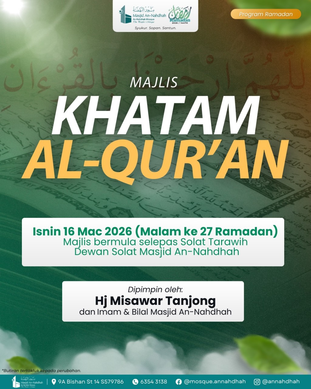 Majlis Khatam Al-Qur'an - Program Ramadan