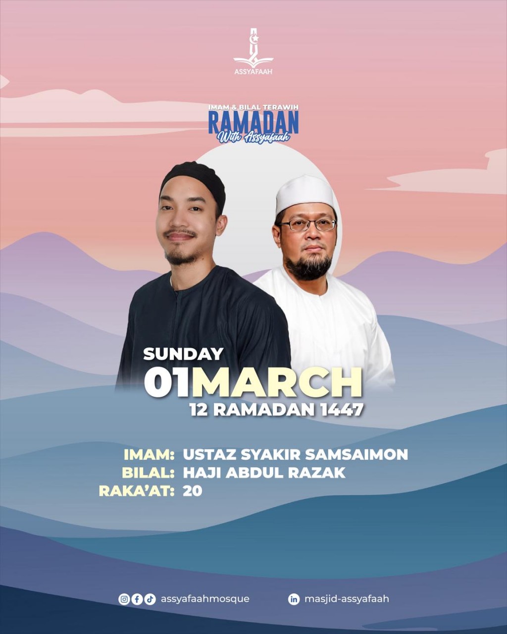 Imam & Bilal Terawih Ramadan - With Assyafaah