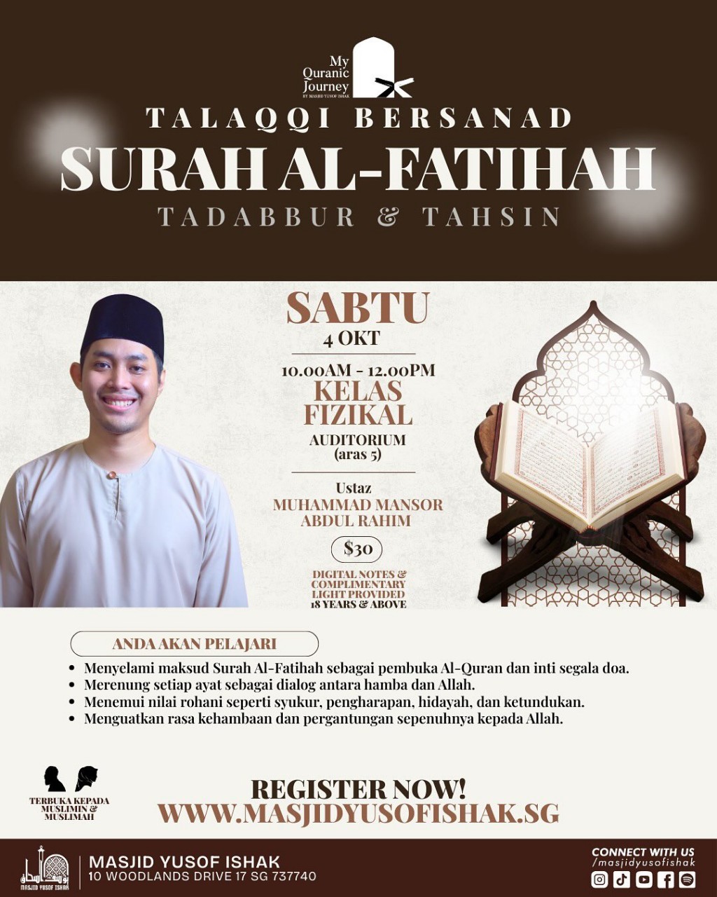 TALAQQI BERSANAD: Surah Al Fatihah - Tadabbur & Tahsin