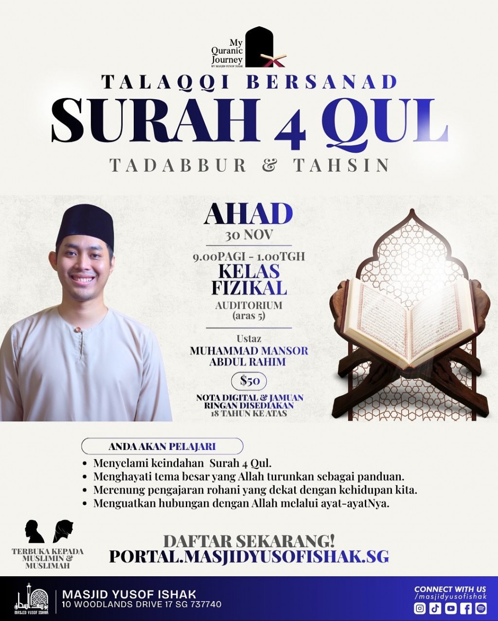 TALAQQI BERSANAD: Surah 4 Qul - Tadabbur & Tahsin