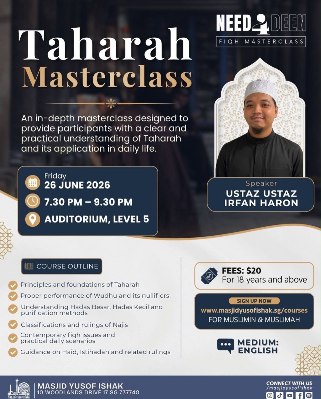 Need4Deen Fiqh Masterclass: Taharah Masterclass