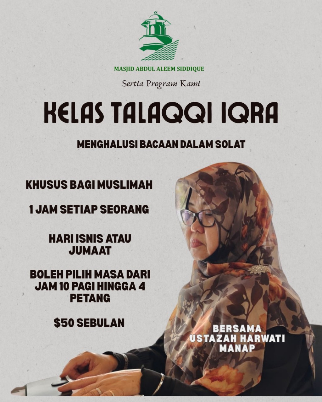 Kelas Talaqqi Iqra - Menghalusi Bacaan Dalam Solat