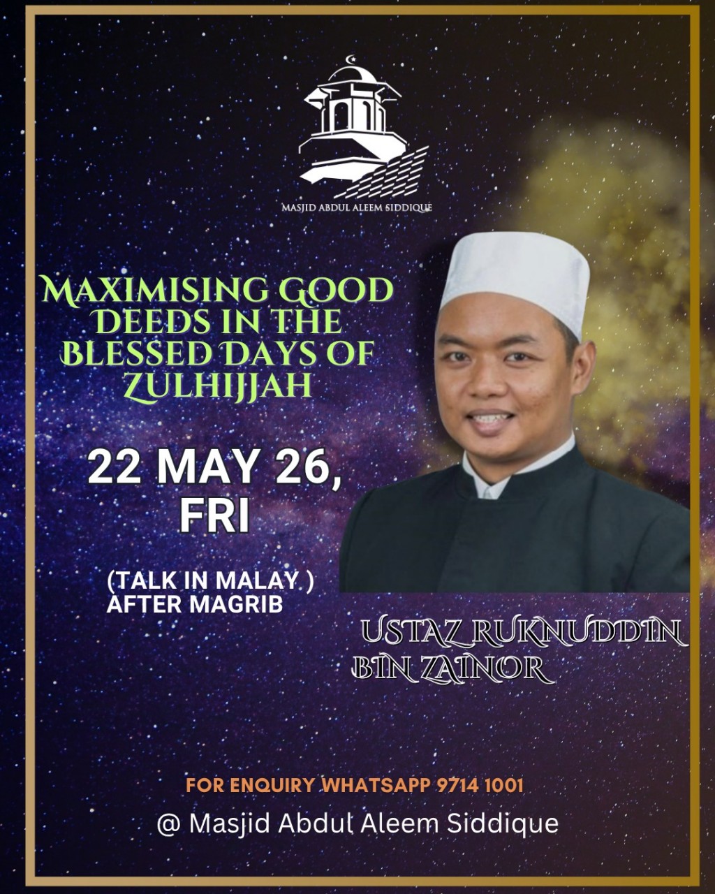 Maximising Good Deeds in the Blessed Days of Zulhijjah