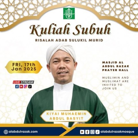 KULIAH SUBUH: RISALAH ADAB SULUKIL MURID