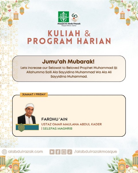Kuliah & Program Harian - Jumaat