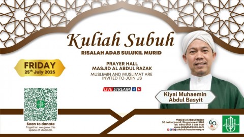 KULIAH SUBUH: Risalah Adab Sulukil Murid