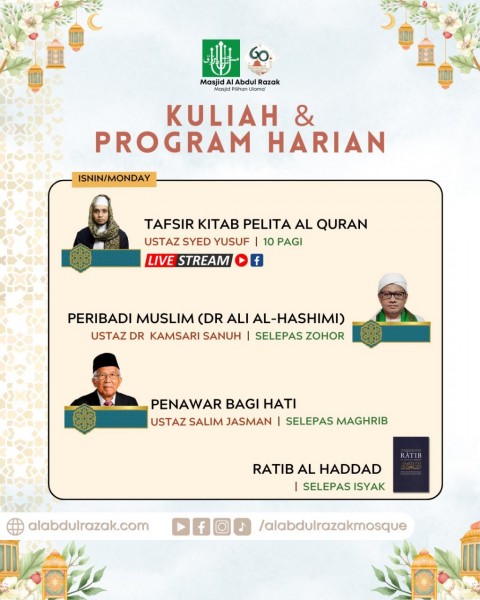 Kuliah & Program Harian - Isnin