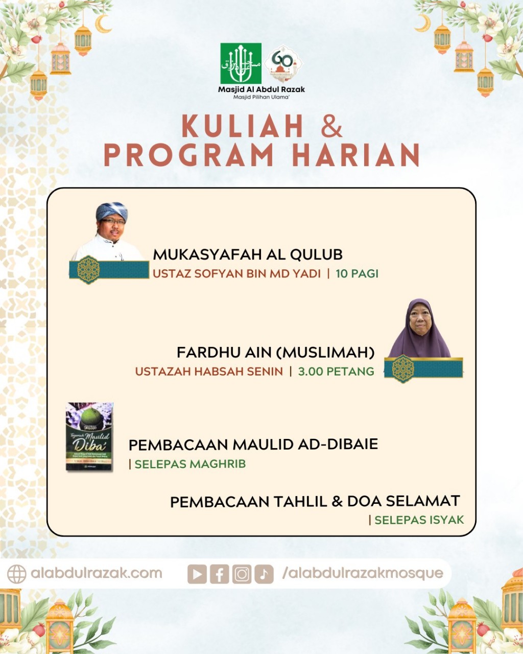 Kuliah & Program Harian - Rabu