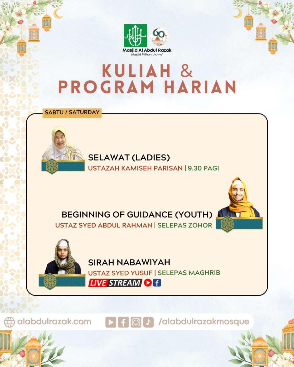 Kuliah & Program Harian - Sabtu