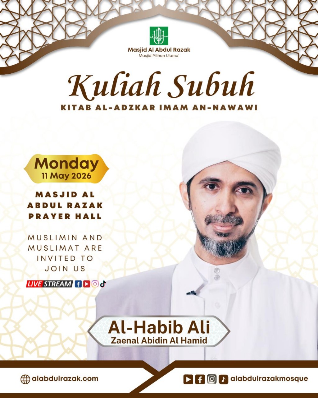 Kuliah Subuh: Kitab Al-Adzkar by Imam An-Nawawi