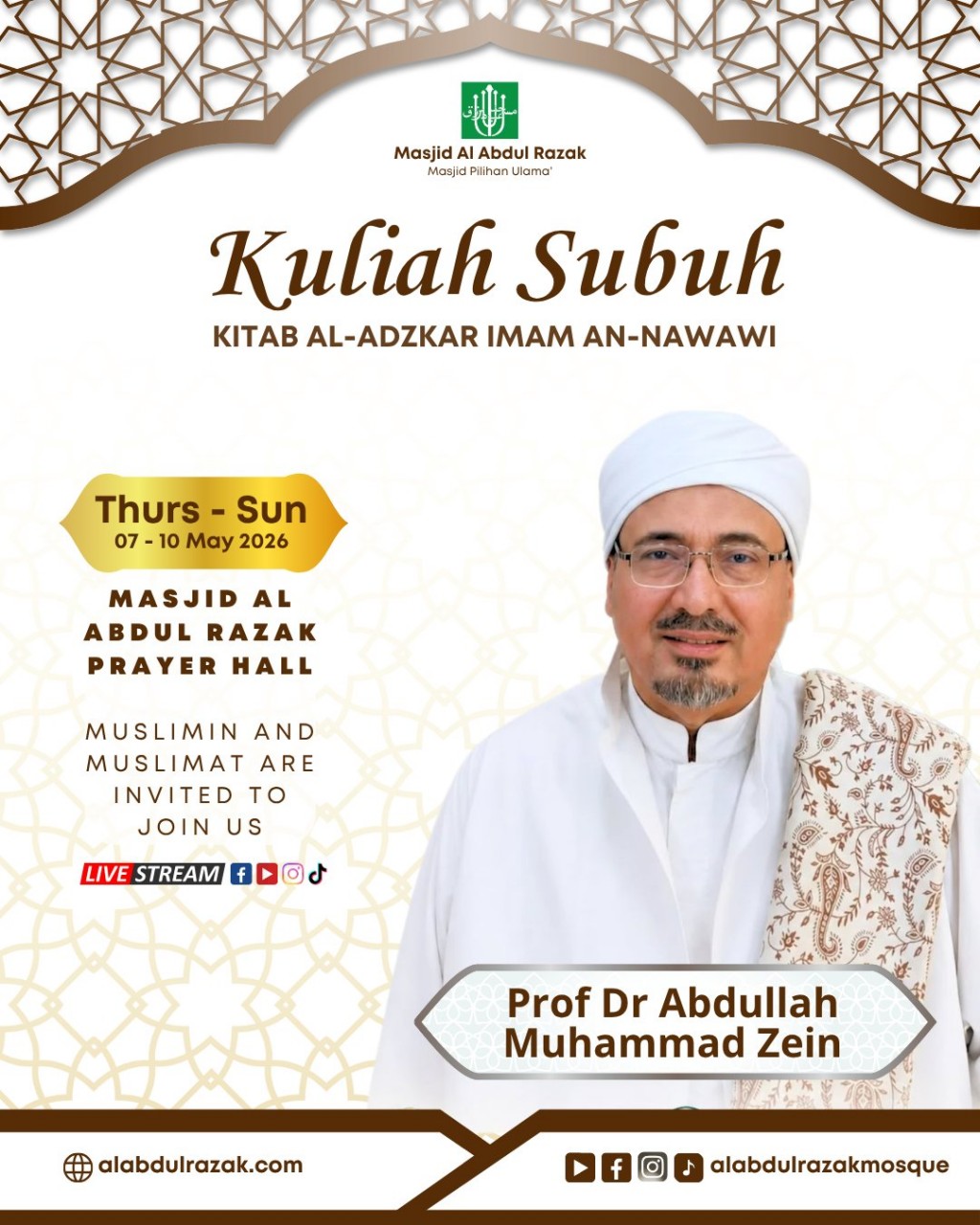 Kuliah Subuh: Kitab Al-Adzkar by Imam An-Nawawi