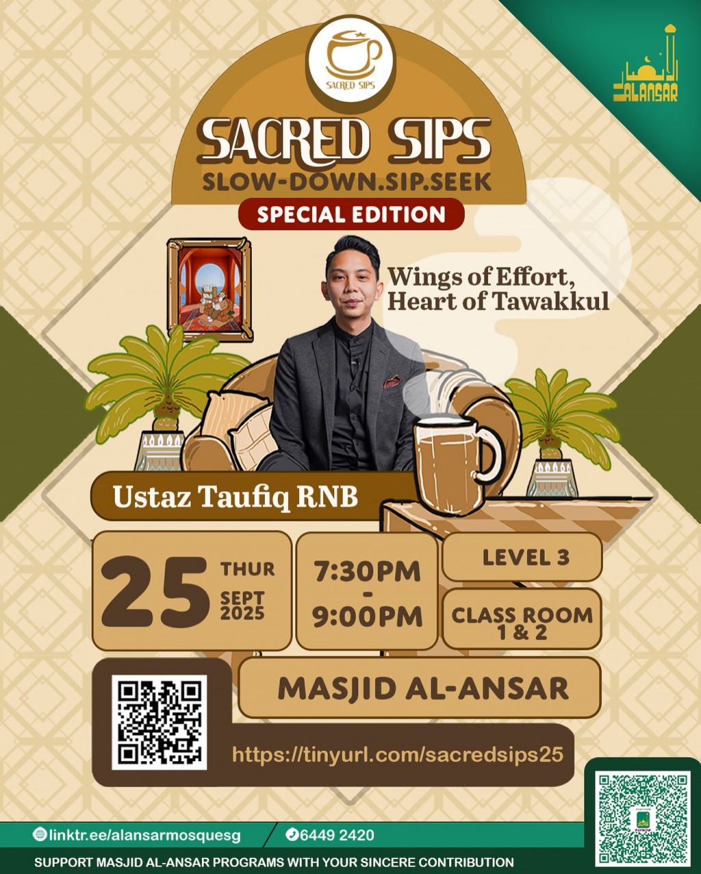 SACRED SIPS:  Special Edition - Wings of Effort, Heart of Tawakkul