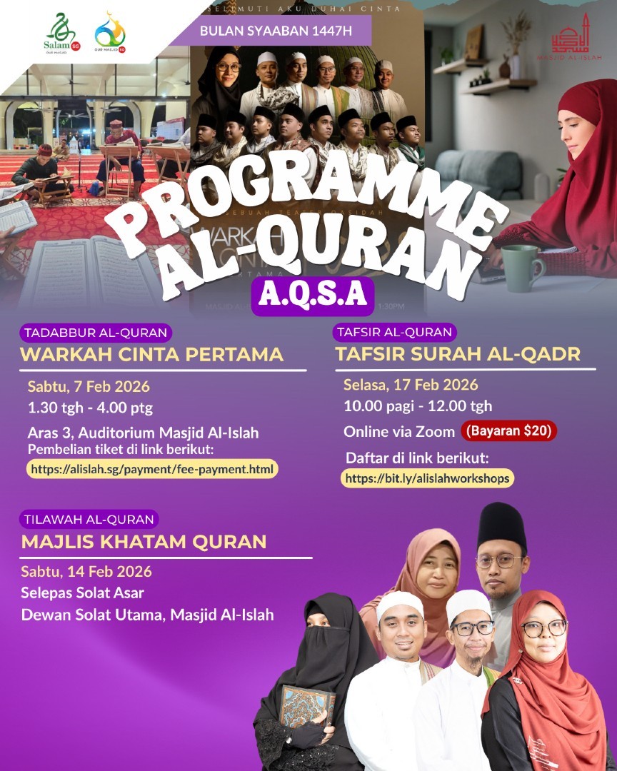 Programme Al-Quran - A.Q.S.A: Tadabbur, Tafsir & Tilawah Al-Quran