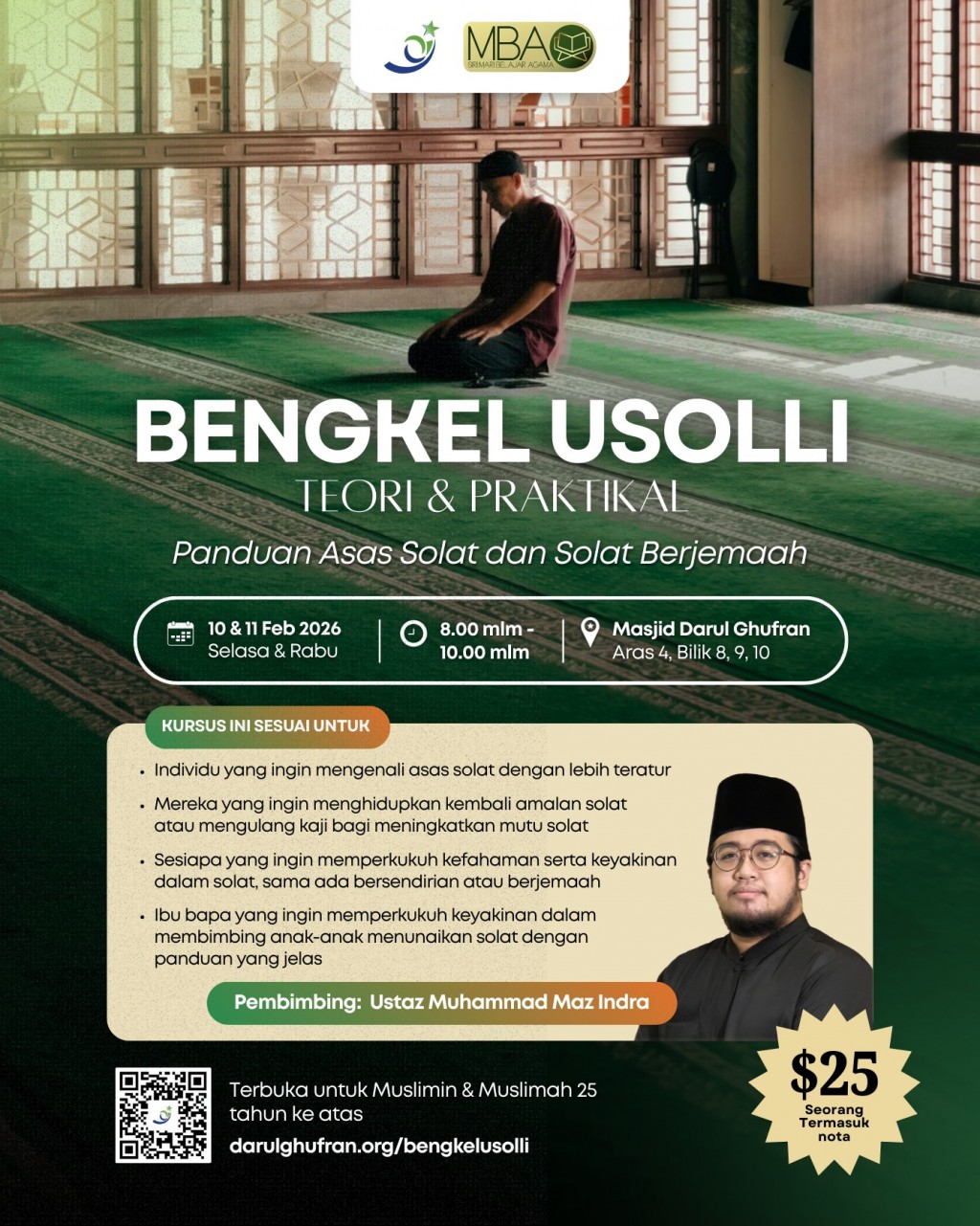 Bengkel Usolli Teori & Praktikal - Panduan Asas Solat dan Solat Berjamah