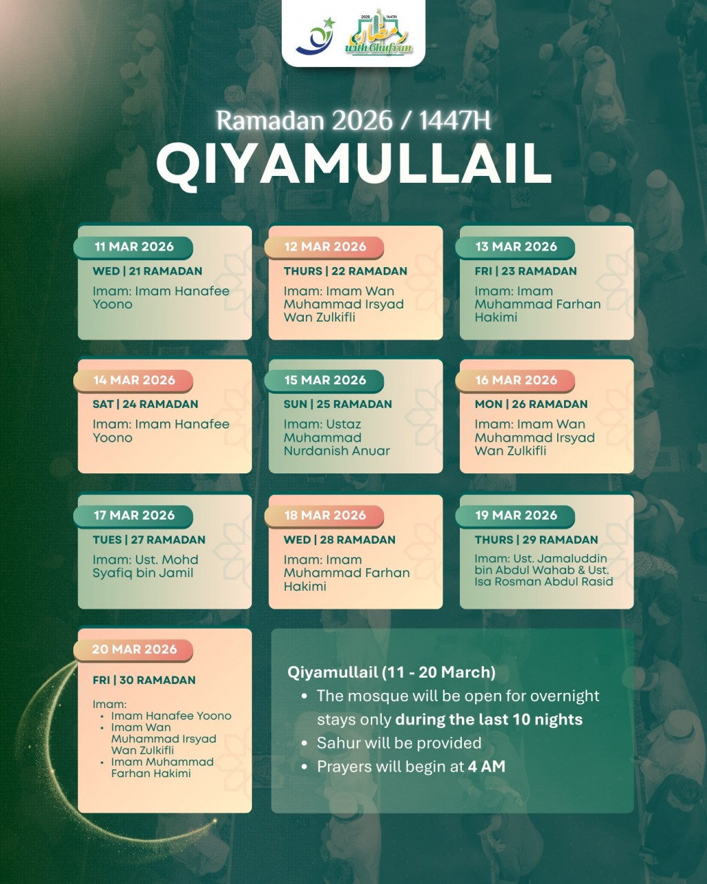 Qiyamullail - Ramadan 2026/1447H