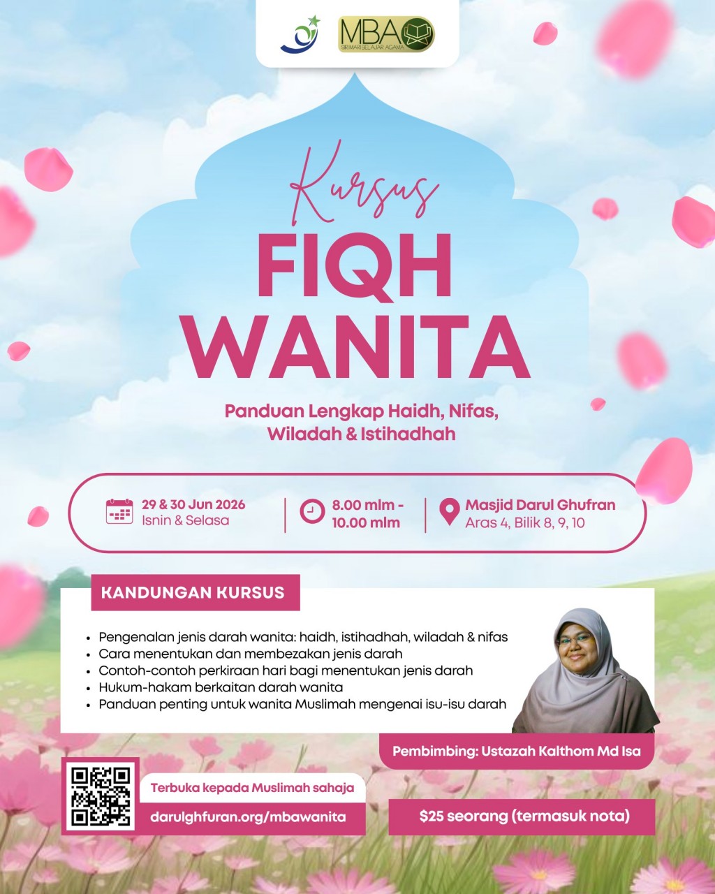 Kursus Fiqh Wanita: Panduan Lengkap Haidh, Nifas, Wiladah & Istihadhoh