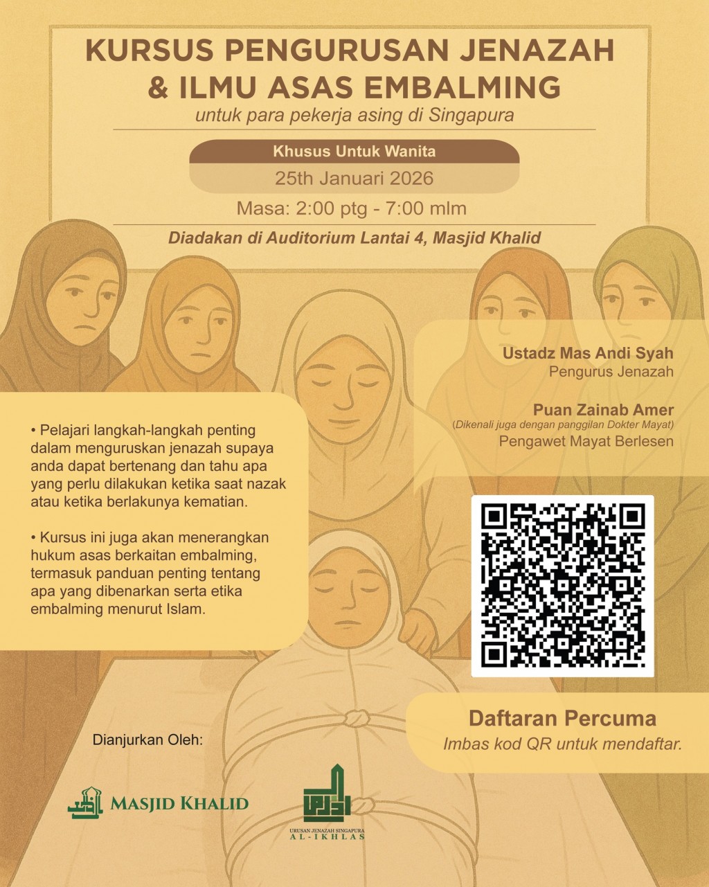 Kursus Pengurusan Jenazah & Ilmu Asas Embalming [Wanita sahaja]